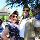 Miss Lily Lovejoy and Jeep Johnson - two of the singers at last year's 1940s Melton Mowbray event