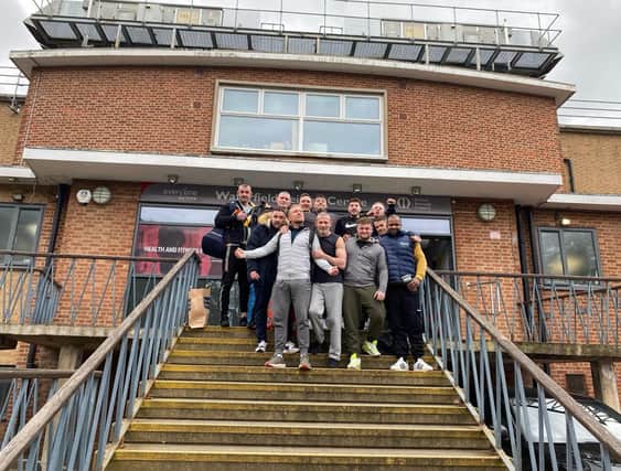Residents from The Carpenter's Arms pictured during one of their gym visits to Waterfield Leisure Centre in Melton