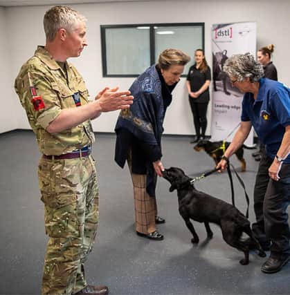 HRH Princess Royal visits the Defence Animal Training Regiment (DATR) at Remount Barracks, Melton Mowbray (Copyright, MOD 2022)