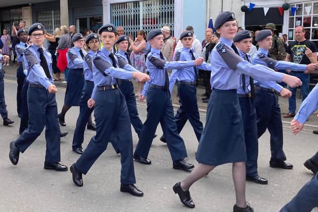 Local air cadets taking part in last year's Melton Mowbray Battle of Britain parade