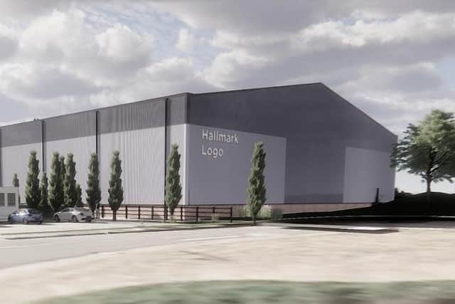 The planned new warehouse at the Hallmark site off Saxby Road in Melton