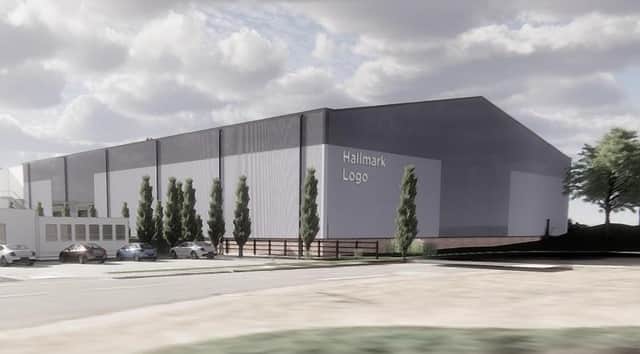 The planned new warehouse at the Hallmark site off Saxby Road in Melton