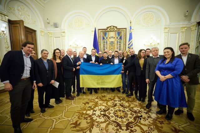 MP Alicia Kearns with Ukrainian politicians in Kyiv today