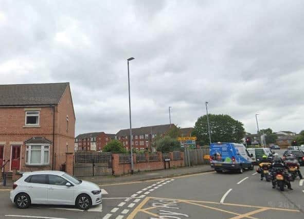 Saxby Road at the junction with Brook Street at Melton Mowbray
IMAGE Google StreetView