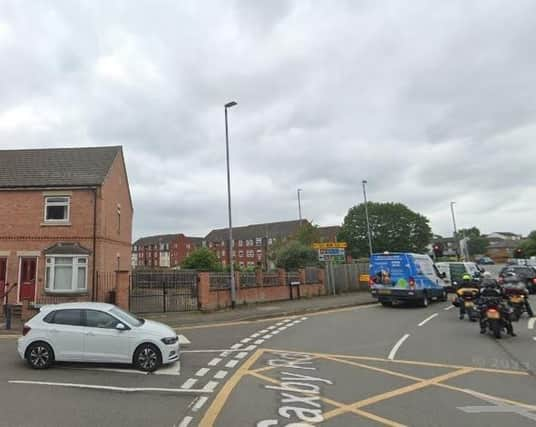 Saxby Road at the junction with Brook Street at Melton Mowbray
IMAGE Google StreetView