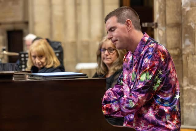 Melton pianist Thomas Corden performing at the charity concert