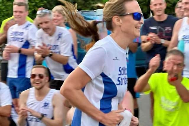 Rhiannon Baxter in Striders action.