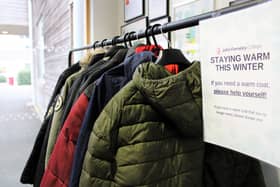 Some of the winter coats already donated at John Ferneley College