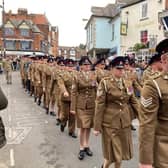 Serving men and women take part in last year's annual Remembrance Sunday parade through Melton Mowbray
