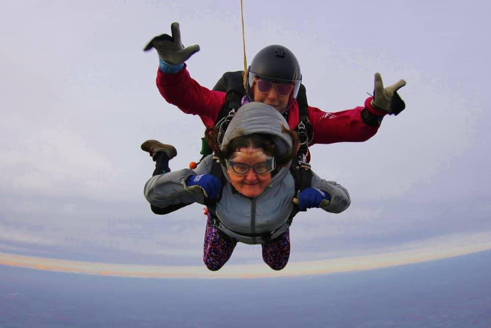 Rachel Cousen completes her fundraising skydive