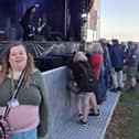 Kelly Davies pictured at a music festival