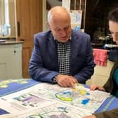 Melton MP Alicia Kearns checks out the route of the MMDR with borough council leader Joe Orson earlier in the planning of the relief road