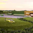 A computer image of what the new air ambulance base will look like at Catthorpe