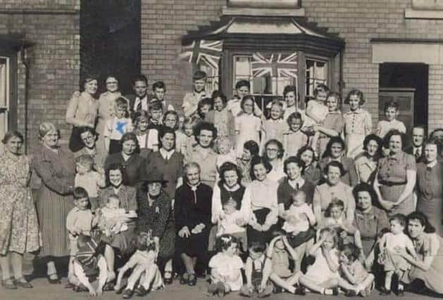 A VE Day in Brook Street, Melton, in May 1945