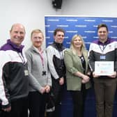 Loughborough College is presented with the AoC Sports three-star Plaque