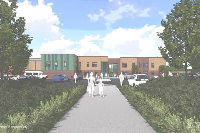A computer image of what the new Leicestershire special school will look like