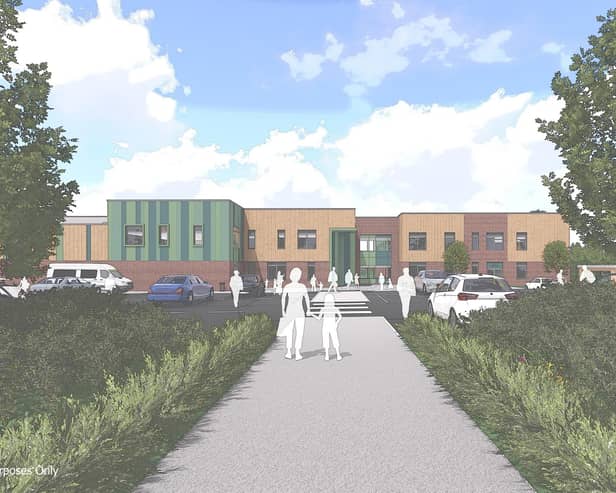 A computer image of what the new Leicestershire special school will look like