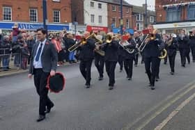 The Melton Band, pictured during last year's Remembrance Sunday parade in the town