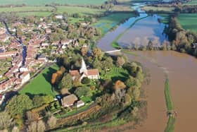 Flooding in Alfriston. Picture by Eddie Mitchell