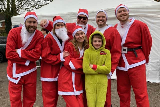 One of the families pictured at the Melton Santa Fun Run