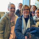 Jenny Smith (front, centre) with other netball players who are unhappy with plans to cut the sports hall space at Melton Sports Village