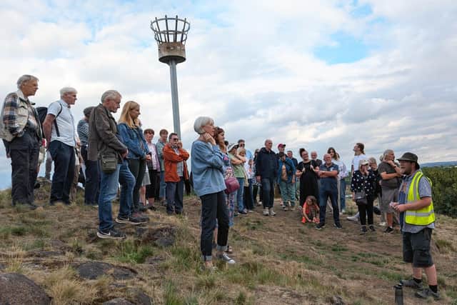 A guided walk at Mountsorrel Castle at a previous festival of archaeology