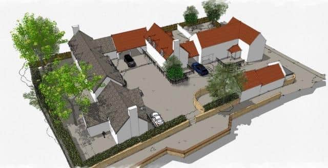 The planned redevelopment of the Red Lion pub site at Stathern