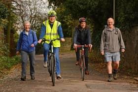 Walkers and riders taking part in a previous Ride+Stride fundraiser organised by LeicesterShire Historic Churches Trust