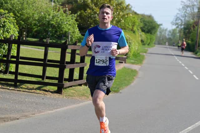 William Sercombe running in the recent Shakespeare Marathon in preparation for his fundraising running challenge
