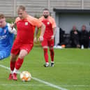 Action from Melton's win over Kimberley on Saturday. Photo: Melton Town FC.