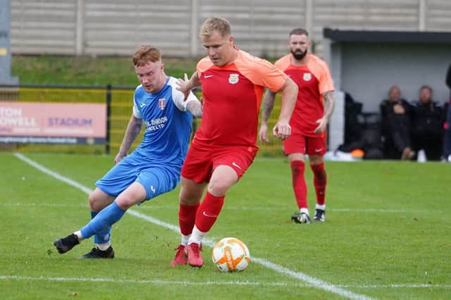 Action from Melton's win over Kimberley on Saturday. Photo: Melton Town FC.