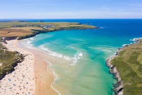 Aerial photograph of Crantock Beach and Pentire Head. Image: Adobe stock