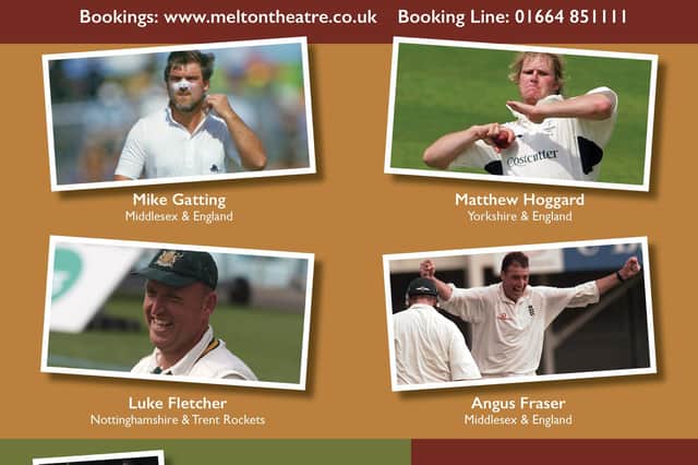 Cricket legends to appear in charity show at Melton Theatre