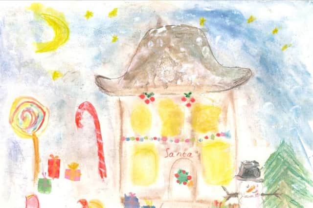 The winning design in MP Alicia Kearns' Christmas card contest, entered by Marcus, of English Martyrs Catholic Voluntary Academy, Oakham