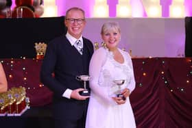 Chris Haggett and Serena Moir pictured after winning the tango competition at Blackpool at the weekend
