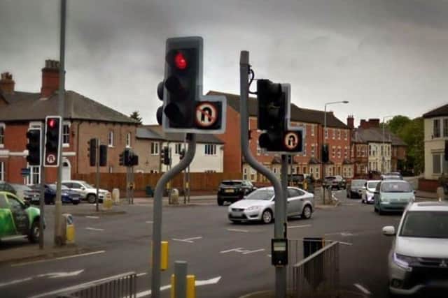The junction of Asfordby Road with Nottingham Road and Norman Way in Melton