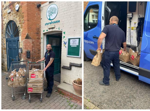 Vital supplies of food and toiletries arrive at The Storehouse, courtesy of Upp