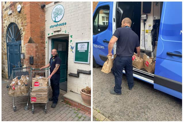 Vital supplies of food and toiletries arrive at The Storehouse, courtesy of Upp