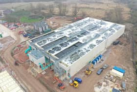 One of the features at the award-winning redeveloped Melton Sewage Treatment Works pictured during construction