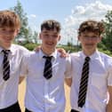 John Ferneley College students, from left, Jake Scoffield, Josh Heard and Max Street, who helped save a boy from drowning in the River Wreake at Kirby Bellars