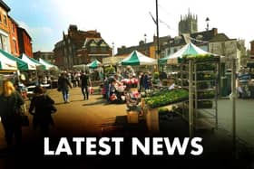 Market stalls in Melton Mowbray
