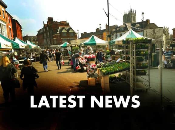 Market stalls in Melton Mowbray