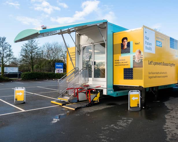 A pop-up clinic like this will be hosted by Our Future Health in the car park at Melton's Tesco store from Saturday