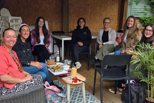 Emma Mahil,with some of the members of her business networking group which meets in Syston every Wednesday