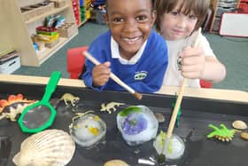 Pupils at The Grove Primary School in Melton enjoying a science lesson