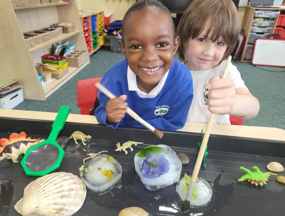 Pupils at The Grove Primary School in Melton enjoying a science lesson