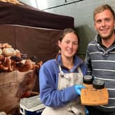 Cheesemakers showing off their products at a recent East Midlands Food Festival at Melton