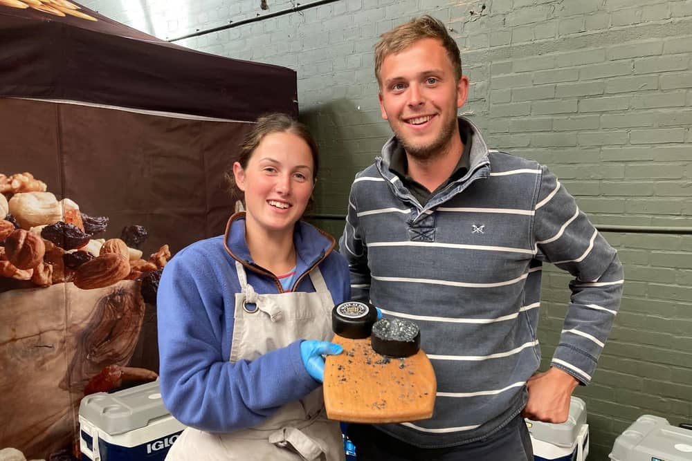 Cheesemakers showing off their products at a recent East Midlands Food Festival at Melton