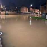 A flooded neighbourhood in Leicestershire last week