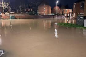 A flooded neighbourhood in Leicestershire last week